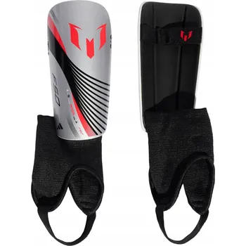 Fotbalový chránič Chrániče holení a kotníků adidas Messi Match vel. M stříbrné