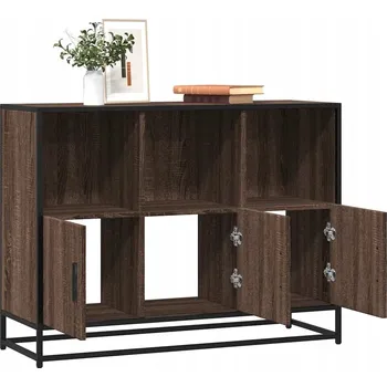 Komoda Komoda, hnědý dub, 100x35x76 cm, dřevotříska