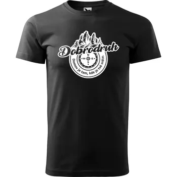 Sablio Tričko s potiskem Dobrodruh - černé 3XL