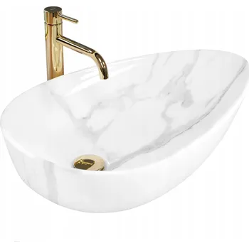 REA Umyvadlo na desku GRETA 65 Bianco Shiny REA-U6501