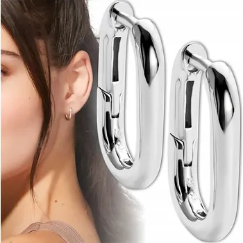 Náušnice Stříbrné geometrické NÁUŠNICE z chirurgické oceli 316L, elegantní a jednoduché