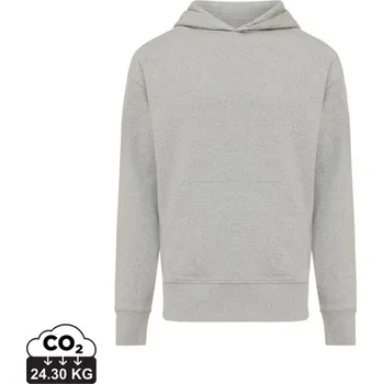 Pánská mikina Mikina s kapucí IQONIQ Yoho relaxed fit z recykl. bavlny - Heather Grey / XS