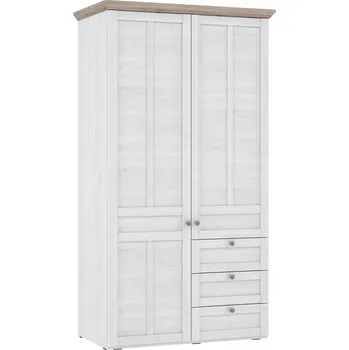 Šatní skříň Šatní skříň Iloppa 110 se zásuvkami - Forte Bílá 105.3x192.6 cm