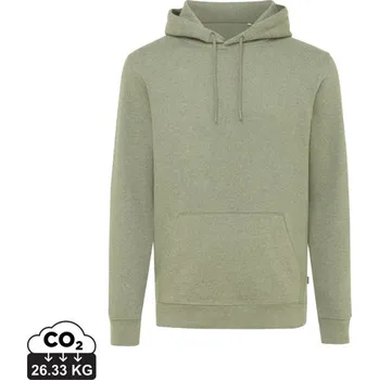Pánská mikina Nebarvená mikina s kapucí IQONIQ Torres z recykl. bavlny - Heather Green / XL