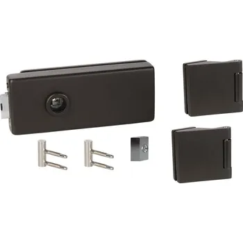 Dveřní kování Sada kování pro skleněné dveře Südmetall Palma, Černá ocel