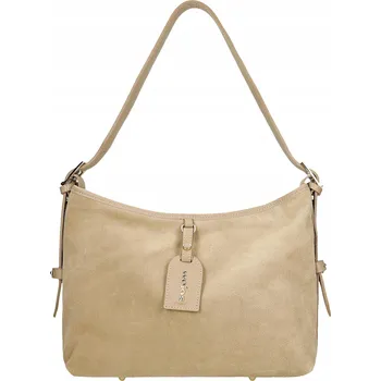 Kabelka Wojas kabelka z přírodní semišové kůže béžová