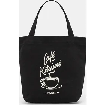 Bavlněná taška Café Kitsuné Coffee Cup Mini Tote, ONE SIZE, černá, 99X