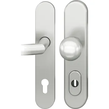 Dveřní kování FSB 73 7375 bezpečnostní kování, klika/koule, 4. bezp. třída Eloxovaný hliník, 72 mm, Se štítkem