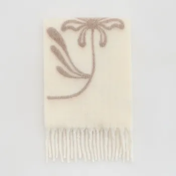 Čepice Reserved - Šála s příměsí vlny - pšeničná - 729FD-12X - 729FD-12X-ONE