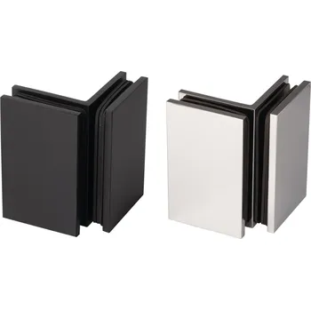 Sprchové dveře ECONOMY - rohový úchyt, sklo/sklo 90°, chrom/černá matná Chrom leštěný