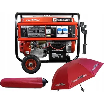 Elektrocentrála Přenosný jednofázový generátor proudu KrafTWele 7040 W benzínový