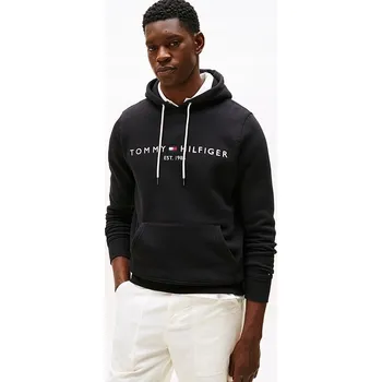 Pánská mikina Pánská s kapucí Mikina Tommy Hilfiger černá, velikost M