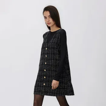 Dámské šaty Reserved - Tvídové mini šaty - vícebarevná - 101GP-MLC - 101GP-MLC-L