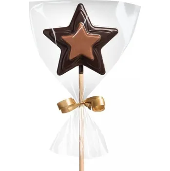 Čokoláda JANEK Čokoládové lízátko Hvězdička - hořká/mléčná 23 g