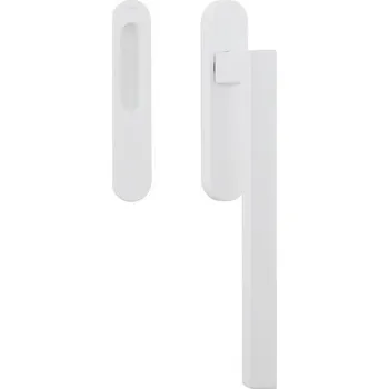 Okenní klika Klika pro HS portály Olivari Planet Bílá matná, Bez zamykání, vnější strana s mušlí