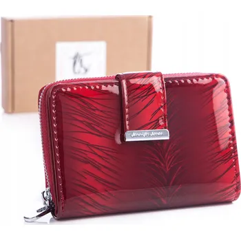 Jennifer Jones peněženka z pravé kůže červená - dámská