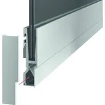 Boční krytka pro kotvící profil s boční montáží Eloxovaný hliník, Levé provedení
