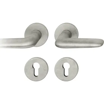 Dveřní kování Kování FSB 12 1291 ASL Aluminium Pure, Cylindrická vložka, klika / klika