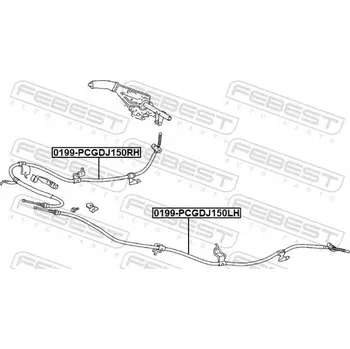 Lanko parkovací brzdy FEBEST LANKO RUČNÍ BRZDY LEVÉ