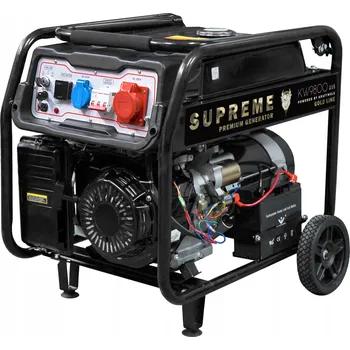 Elektrocentrála Přenosná elektrocentrála třífázová KrafTWele 9800 W benzínová