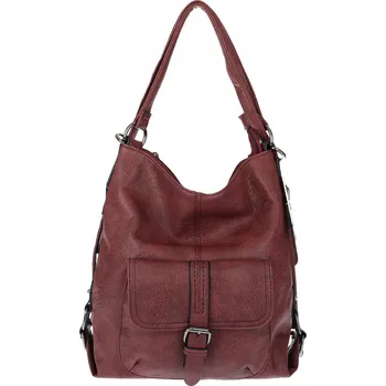 Kabelka Dámská Kabelka Shopper Kabelka Přes Rameno / Batoh 2v1 Taška přes Rameno 7136 Bordó