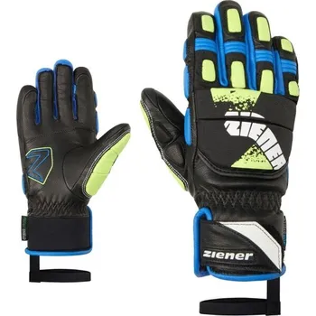 Rukavice Dětské lyžařské rukavice Ziener LONOS-Z RACE AS PR JUNIOR 6.5 Černá, Světle zelená, Bílá, Modrá