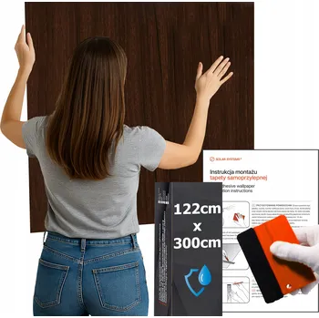 Fototapeta Tapeta Samolepicí Vodotěsná do kuchyně na zeď Nábytek Tmavý dub