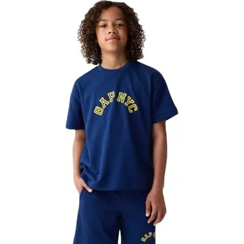 Chlapecké tričko Chlapecké tričko GAP FASHION LOGO M Modrá, Žlutá