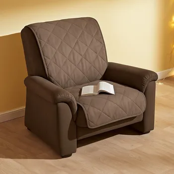 Napínací potah 3Pagen Přehoz na křeslo hnědošedá 58x179 cm