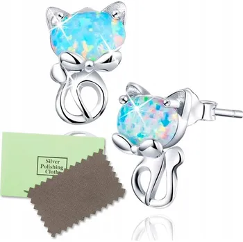 Náušnice STŘÍBRNÉ NÁUŠNICE PRO DÍVKU RHODIOVANÉ ŠROUBOVACÍ ZAPÍNÁNÍ