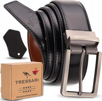 Opasek Kožený Opasek 120 cm Černý Hnědý Ke Kalhotám Pánský Oboustranný Kožený pásek