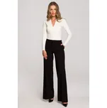 Stylove dámské elegantní kalhoty palazzo, dlouhé, černé, velikost L