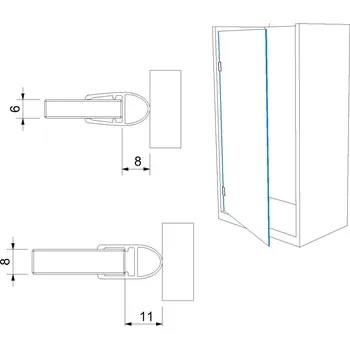 Stavební profil Těsnící profil pro sklo č. 13, délka až 2500 mm 2500 mm