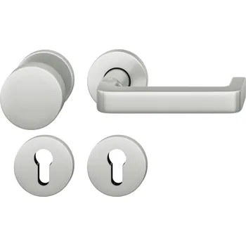 Dveřní kování Kování FSB 79 1134 panikové Eloxovaný hliník, klika / koule, Pravé provedení, Kulatá rozeta standardní, Nedělený čtyřhran