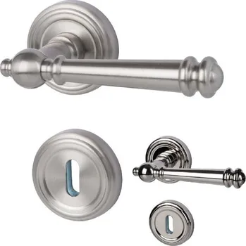 Dveřní kování Südmetall Mount Everest-R, leštěná nerez/nerez satin vzhled, požární Nerez satin vzhled, klika / klika, Klasický design