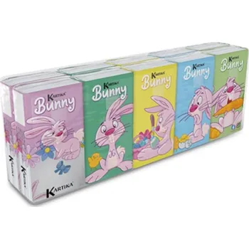 Papírový kapesník Kapesníky s potiskem Bunny 3 vrstvé, folie 10 ks