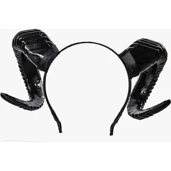 Čelenka Unikátní čelenka s rohy BERANA/DÉMONA černá, originální ozdoba dekorace