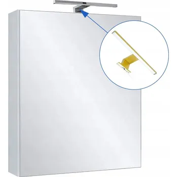 Koupelnový nábytek Zrcadlová skříňka Ticino 50 ZS LED-G s osvětlením Any LED 30 G, zlatá