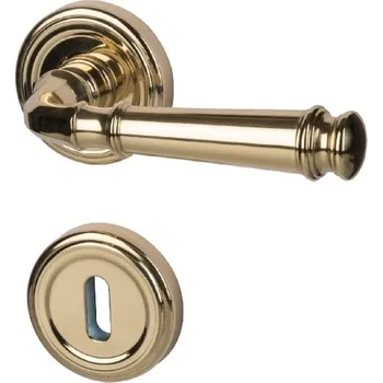 Dveřní kování Südmetall Montana-R mosaz leštěná, TopSpeed Standardní interiérové dveře, Cylindrická vložka, klika / klika