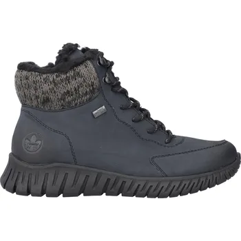 Dámské kozačky Dámská kotníková obuv s kožíškem RIEKER 990628-05 modré #Velikost: 41