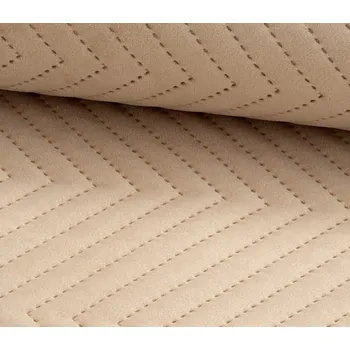 krémová sametová prošívaná látka Lucrezia