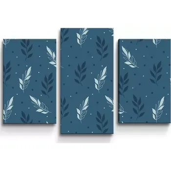 Obraz Sablio Obraz - 3-dílný Modré klásky - 75x50 cm