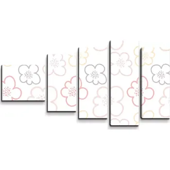 Obraz Sablio Obraz - 5-dílný Dětské kvítí - 100x60 cm