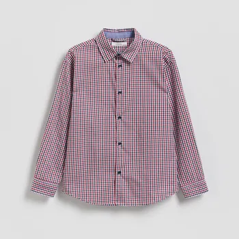 Reserved - Košile s jemnou kostkou - červená - 870FG-33X - 870FG-33X-158