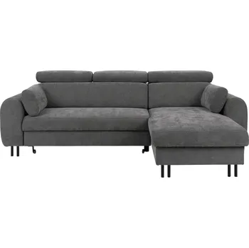 Sedací souprava Pravostranná rohová sedací souprava Porto s rozkládací funkcí typu delfín a úložným prostorem - Meblar barrel 90 252x98 cm