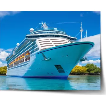 Plakát Sablio Plakát Luxusní výletní loď v tropickém ráji - 60x40 cm