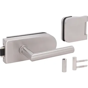 Dveřní kování Sada kování pro skleněné dveře Südmetall Rom, nerez Bez otvoru pro klíč