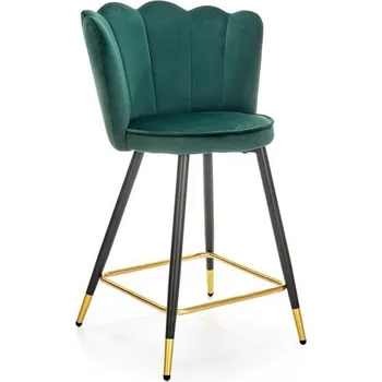Stylová barová židle do jídelny nebo obývacího pokoje H106 - Halmar Tmavě Zelená 58x96 cm