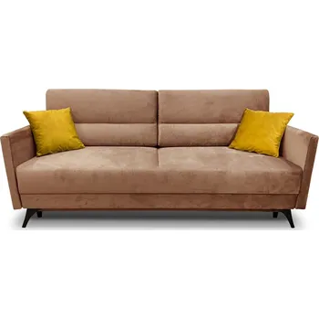 Pohovka Třímístná pohovka Elsa s rozkládací funkcí typu DL a úložným prostorem na lůžkoviny - Lebex Meble amor 4302, Rovné Nožičky Wenge 206x92 cm