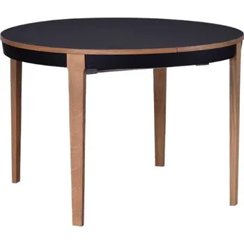 Jídelní stůl Moderní rozkládací jídelní stůl Negro - Meble Krysiak Černá HPL / Olej Přírodní 03 110x75 cm